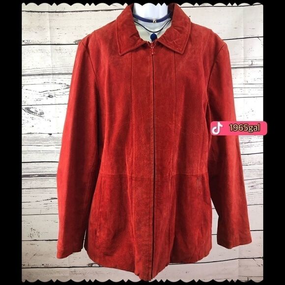 Wilson’s Red Vintage 1988 Leather Lined Jacket 2XL - Picture 1 of 16